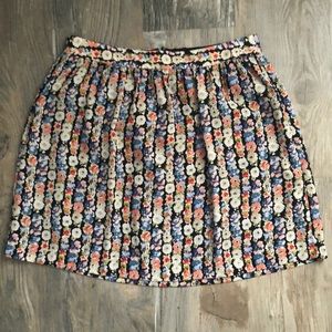 J. Crew Colorful Floral Skirt